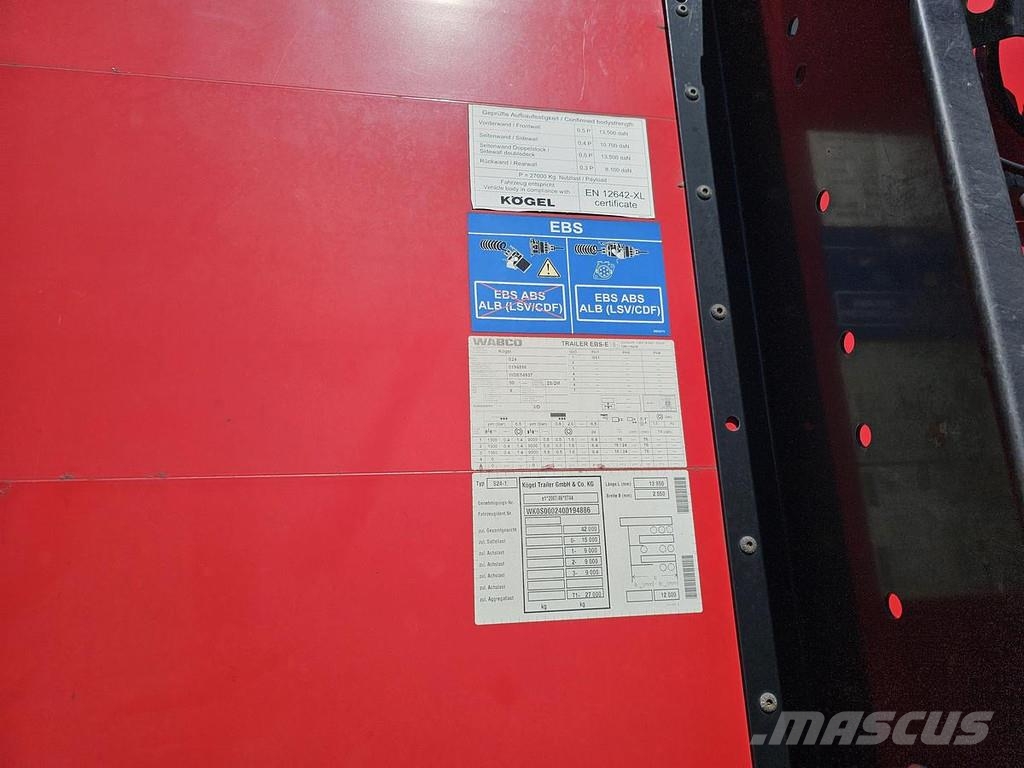Kögel SN 24 - SLIDING ROOF - COIL - MERCEDES DISC TUV 02 Semirremolques de caja de lona