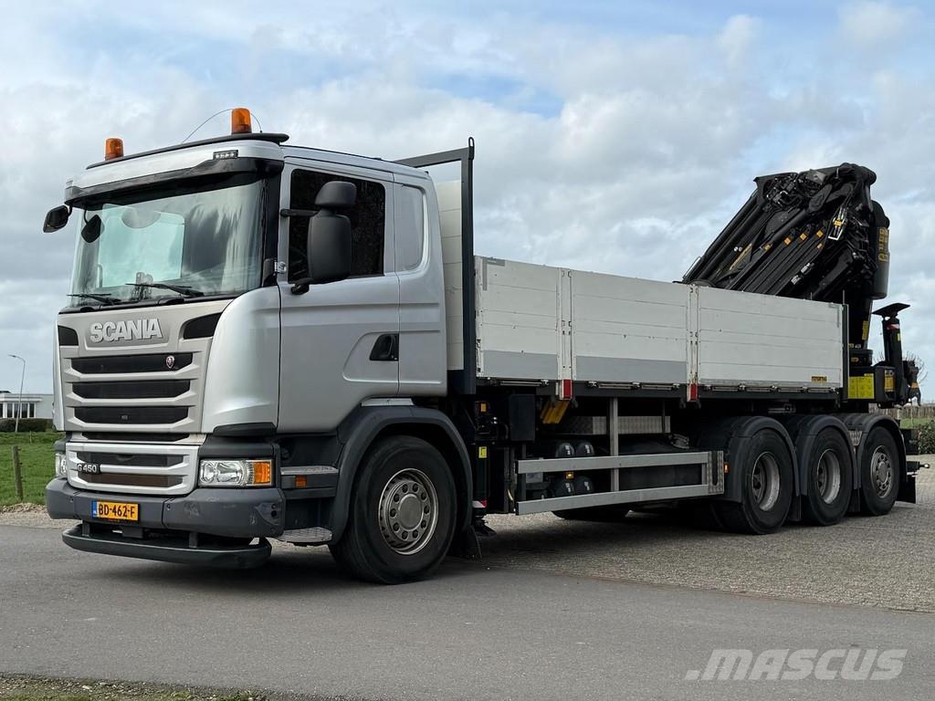Scania G450 8x4 triple, PALFINGER PK92002 (92tm) FLYJIB/E Kraner til alt terræn