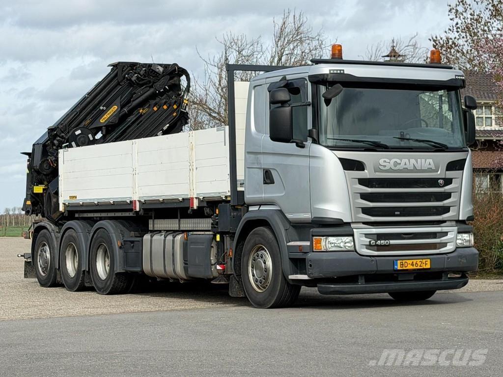 Scania G450 8x4 triple, PALFINGER PK92002 (92tm) FLYJIB/E Kraner til alt terræn