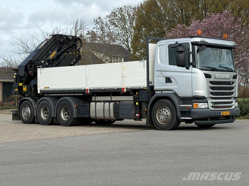 Scania G450 8x4 triple, PALFINGER PK92002 (92tm) FLYJIB/E Kraner til alt terræn