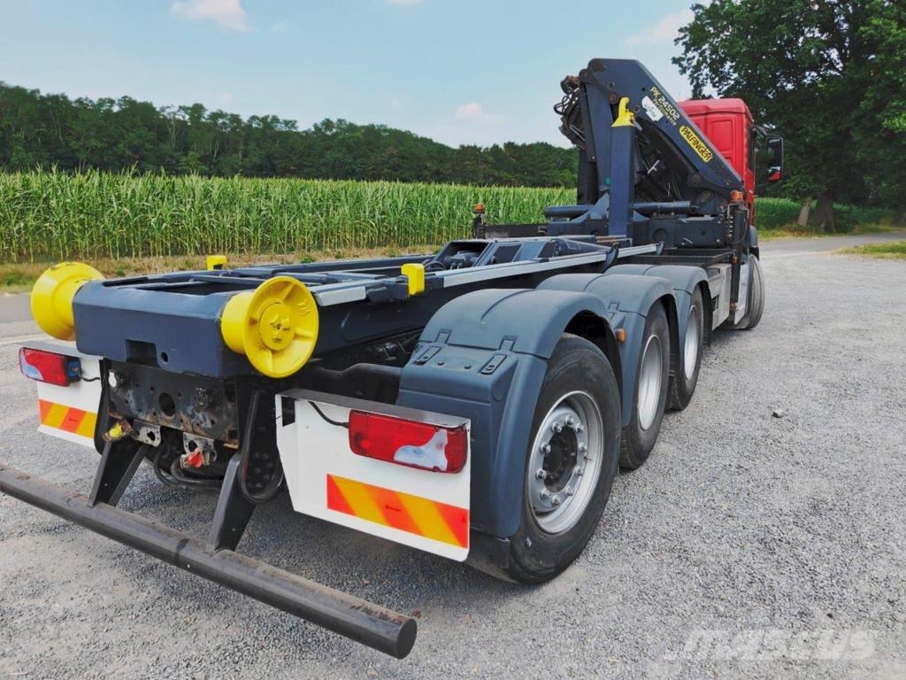 MAN TGS 35.440 8x4 tridem Euro6 Containertruck + Palfi Treileri ar āķi