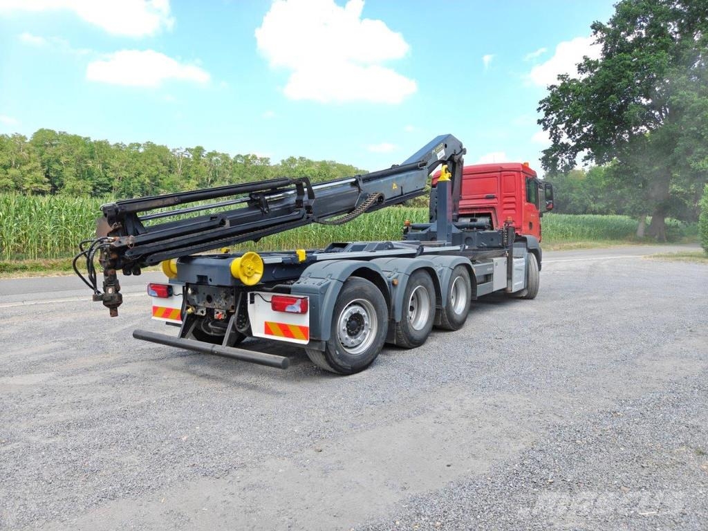 MAN TGS 35.440 8x4 tridem Euro6 Containertruck + Palfi Treileri ar āķi