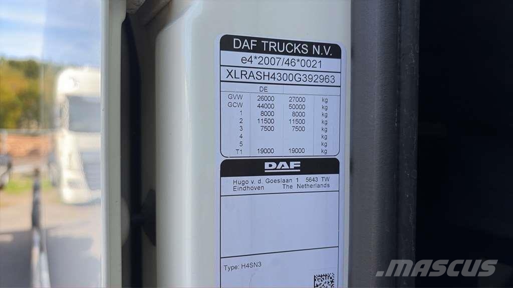 DAF XF480 BDF Šasija ar kabīni