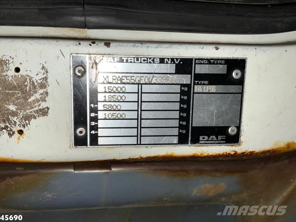 DAF FA 55 LF 220 HMF 10 Tonmeter laadkraan Just 119.28 Самосвал