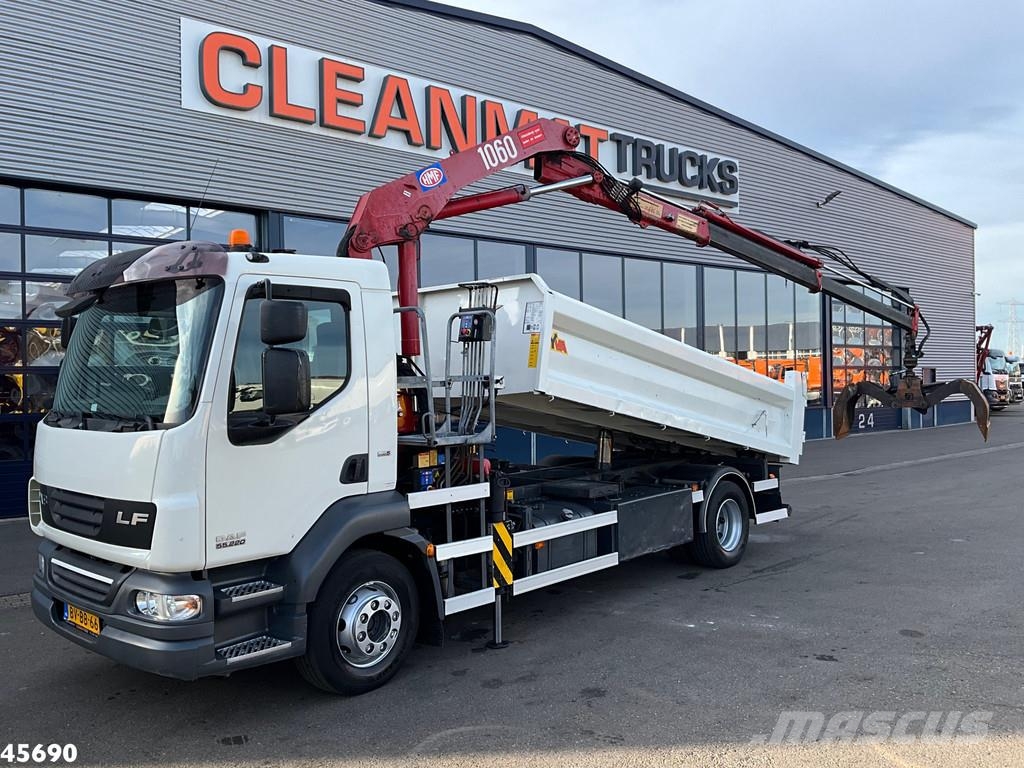 DAF FA 55 LF 220 HMF 10 Tonmeter laadkraan Just 119.28 Самосвал