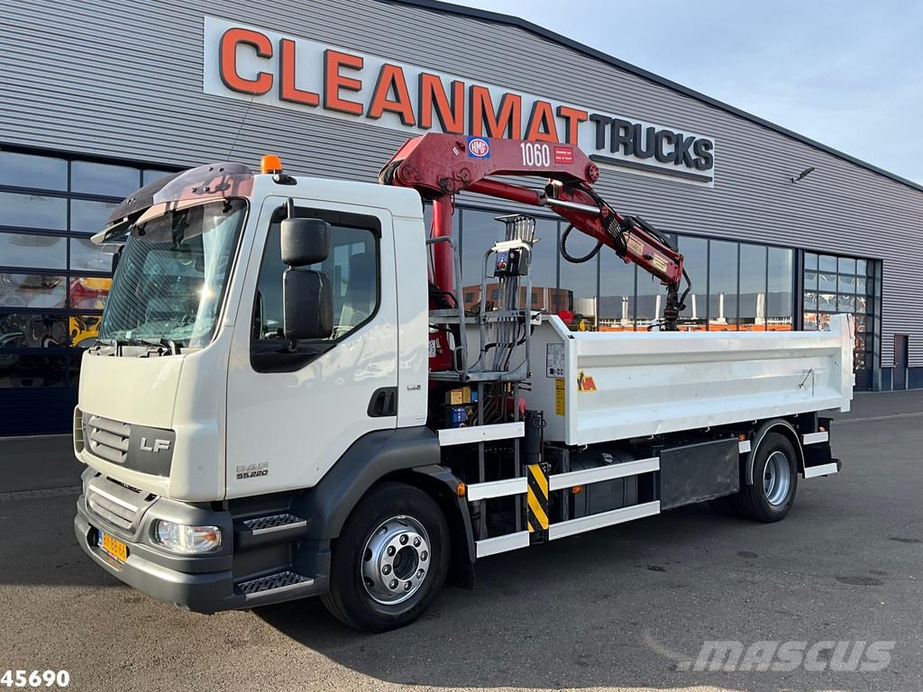 DAF FA 55 LF 220 HMF 10 Tonmeter laadkraan Just 119.28 Самосвал