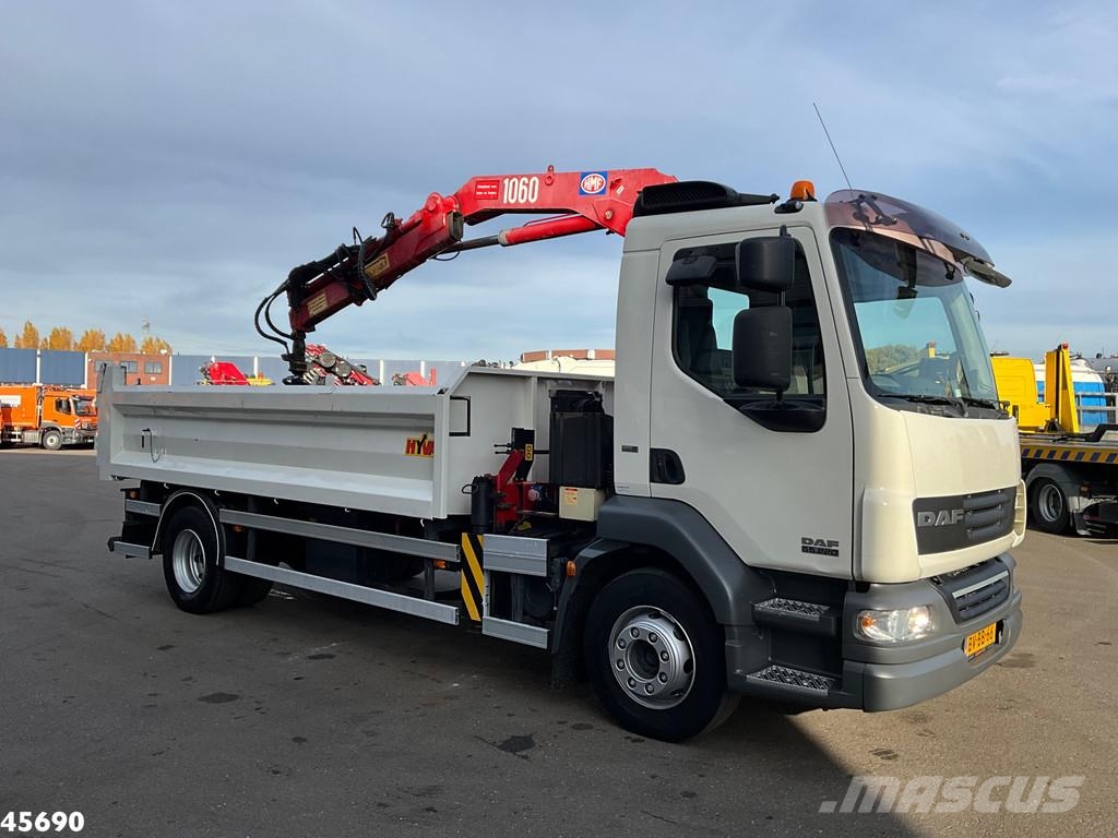 DAF FA 55 LF 220 HMF 10 Tonmeter laadkraan Just 119.28 Самосвал