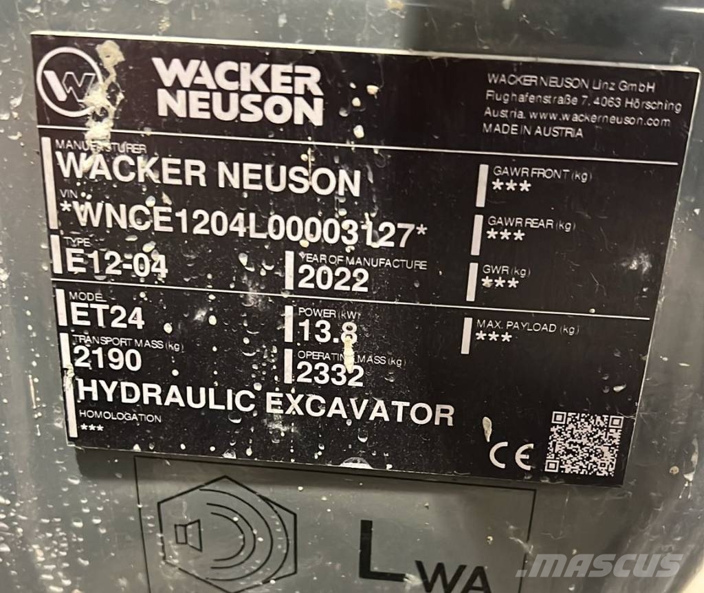 Wacker Neuson ET 24 ミニ油圧ショベル 7t以下（ミニユンボ・ミニディガー）