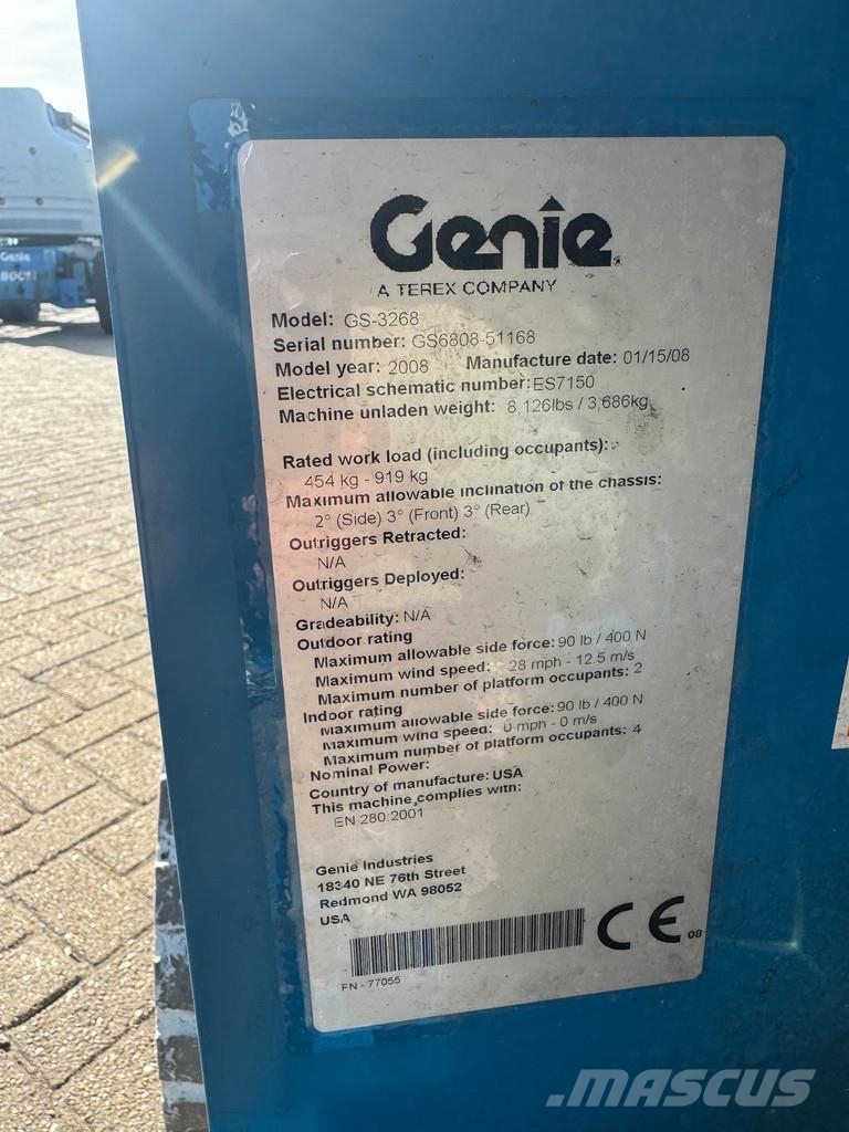 Genie GS3268 Hoogwerker Schaarhoogwerker Schaarlift (200 Scissor lifts