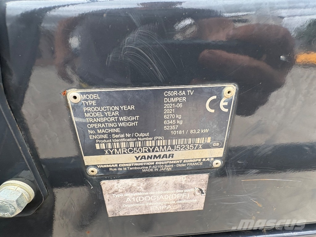 Yanmar C50R-5A TV Tracked dumpers
