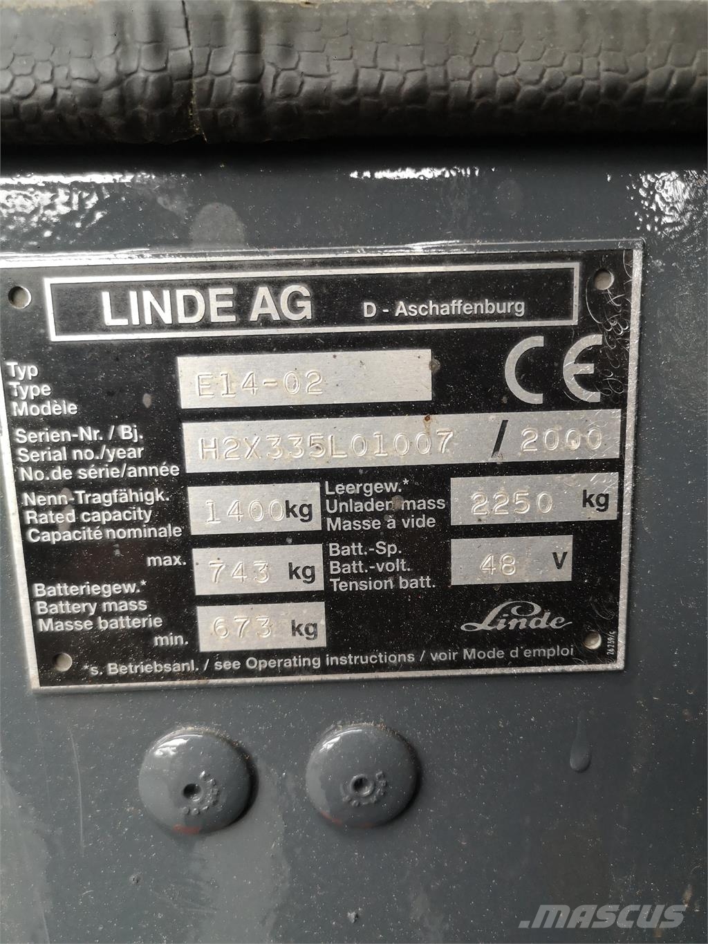 Linde E14-02 Electric forklifts