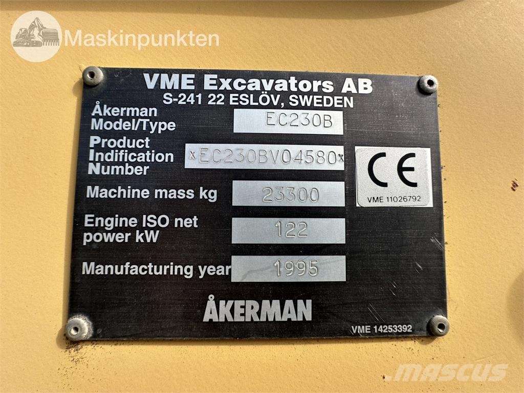 Åkerman EC230B Εκσκαφείς με ερπύστριες