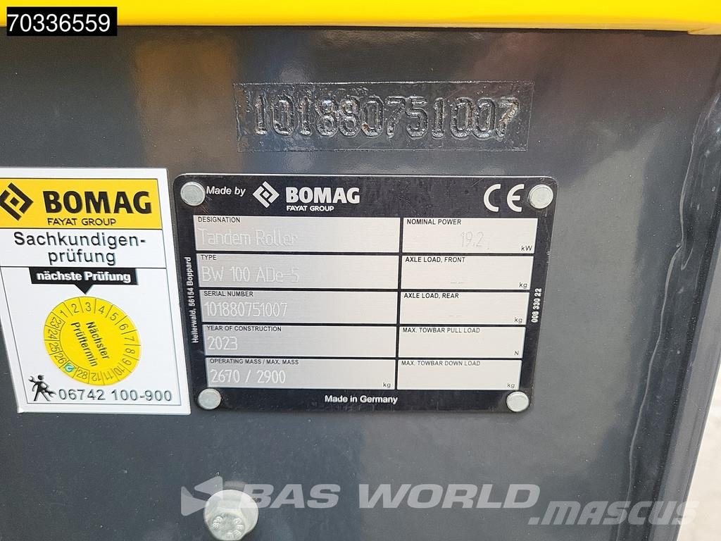 Bomag BW100 ADe-5 ELECTRIC Trilrolwalsen