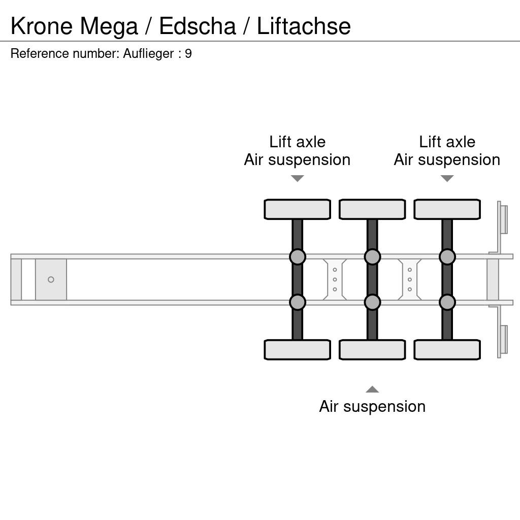 Krone Mega / Edscha / Liftachse Poluprikolice sa ciradom