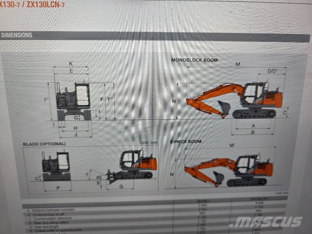 Hitachi ZX 135 US-7, COMPACT, 2025, UNUSED, BLADE, 16t, 2025