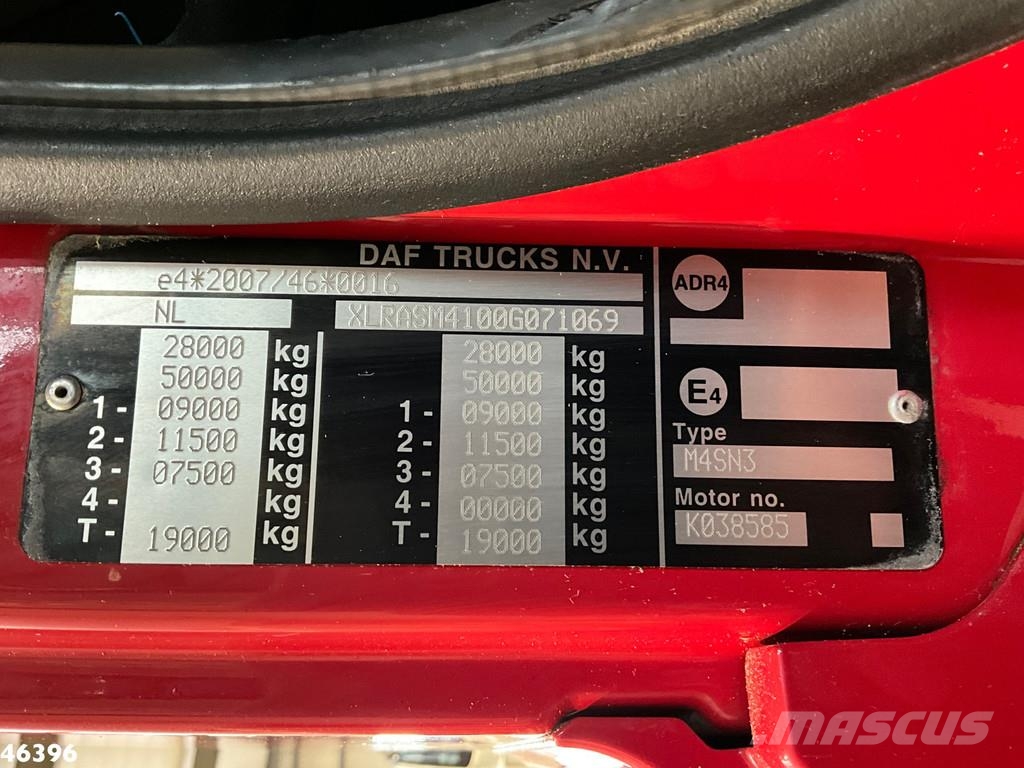 DAF FAN CF 400 Euro 6 Multilift 26 Ton haakarmsysteem Hákový nosič kontejnerů