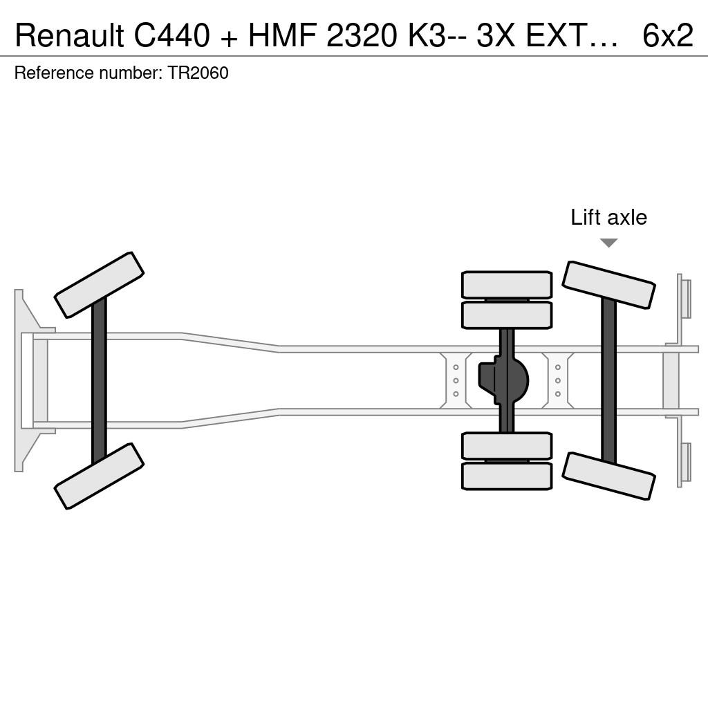 Renault C440 + HMF 2320 K3-- 3X EXT. + REMOTE + HOOK ARM S A/T 크레인