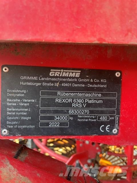 Grimme REXOR 6300 Platinum ماكينات زراعية - غير ذلك