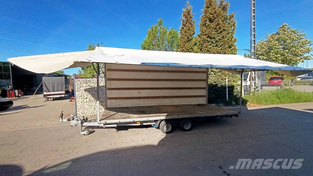 Agados Dona 2 Achsen, Pritsche, Plane, 2500 kg, Tandem 플랫베드/드롭사이드 트레일러