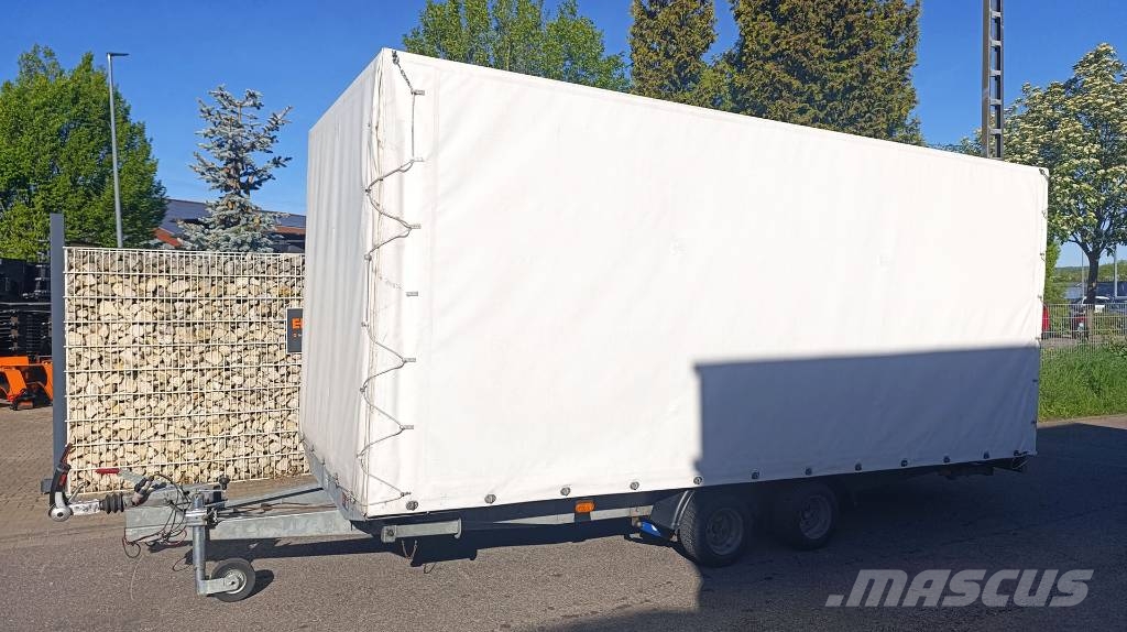 Agados Dona 2 Achsen, Pritsche, Plane, 2500 kg, Tandem 플랫베드/드롭사이드 트레일러