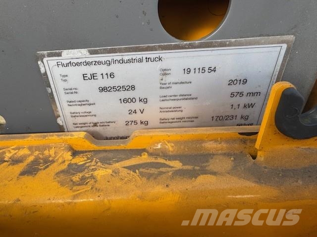 Jungheinrich EJE 116 ウォーキンフォークリフト