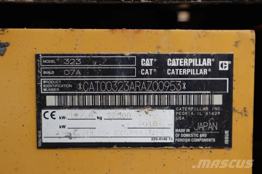 CAT 323 07A | ROTOTILT | QUICK COUPLER | BUCKET Rupsgraafmachines