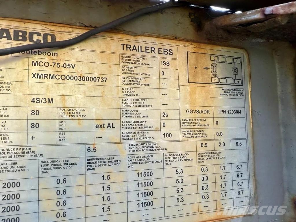 Nooteboom MCO-75-05V 5 AXLES - 2X EXTENDABLE - 4 AXLES FORCE Tieflader-Auflieger