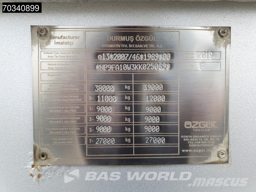 Ozgul F 27m3 SAF Axles Lift Axle Semirremolques bañera
