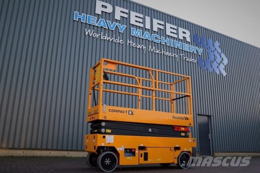 Haulotte Compact 8N Valid inspection, *Guarantee! 8m Workin Scissor lifts