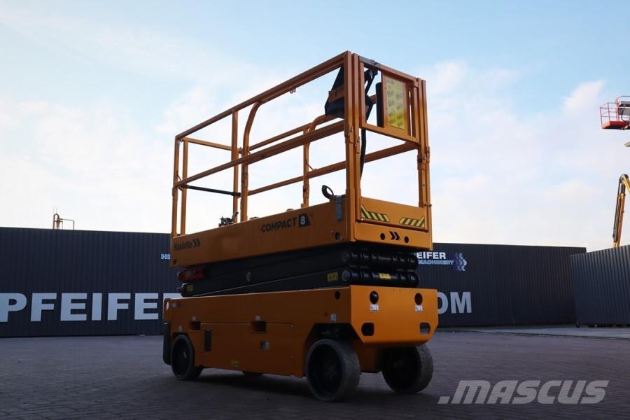 Haulotte Compact 8N Valid inspection, *Guarantee! 8m Workin Scissor lifts