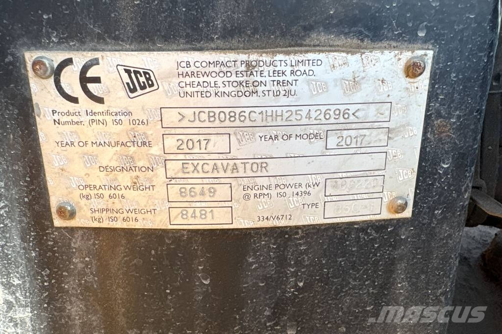 JCB 86 C-1 eco med 8 redskap, Få timmar 中型挖掘机