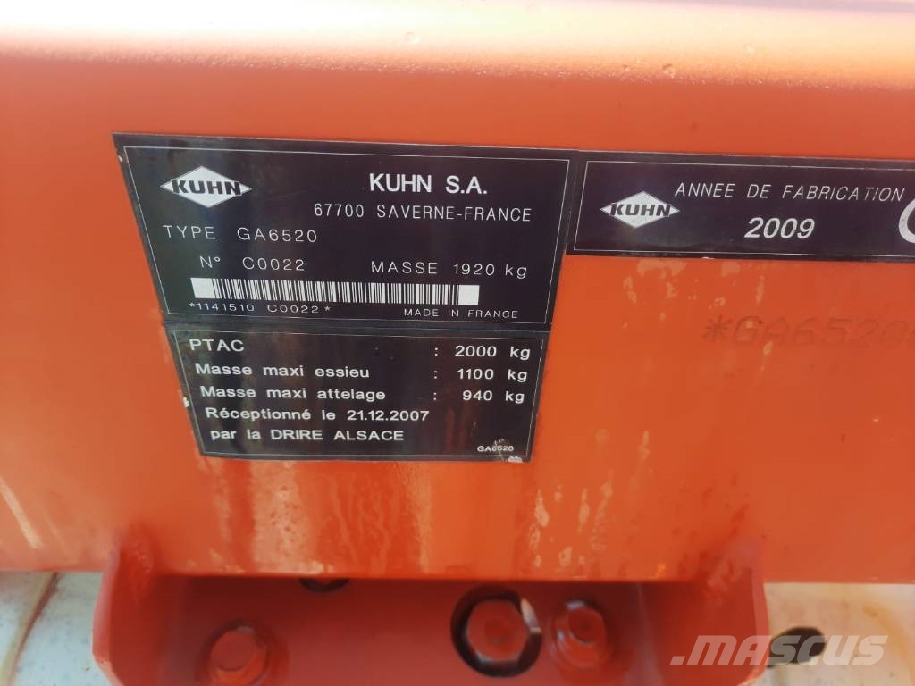 Kuhn GA 6520 MASTERDRIVE Гребла и сенообръщачки