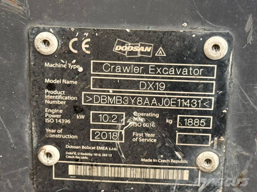 Develon DX 19 Mini bageri < 7t