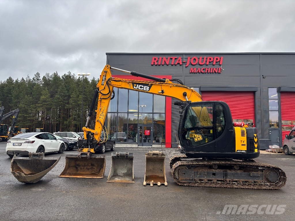 JCB JZ 140 LC / Engcon, 4 kauhaa, Rasvari حفارات زحافة