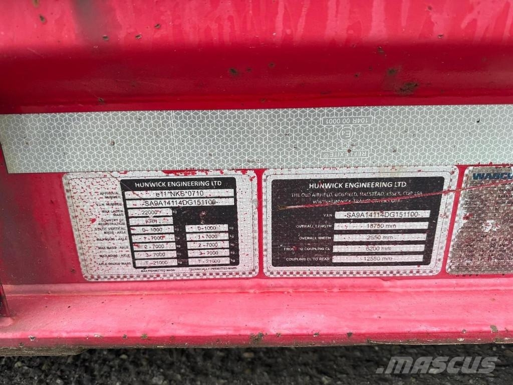 Hunwick 3 AXLE - AUTOTRANSPORTER Anhænger til Autotransport