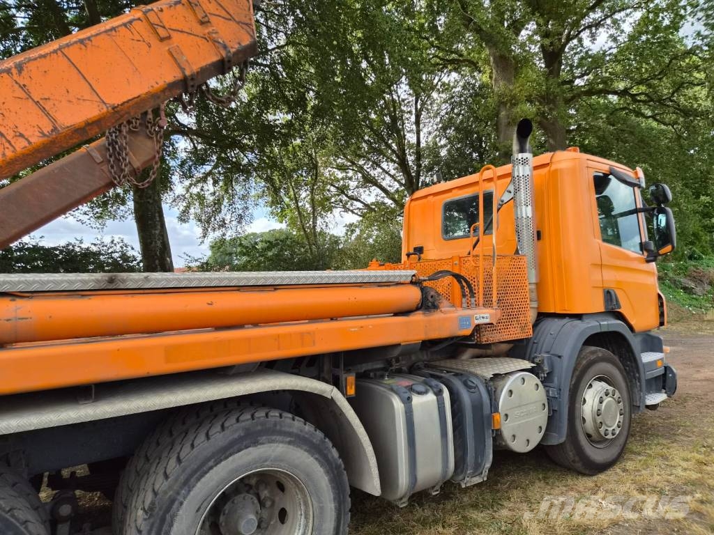 Scania P 380 6x2 Absetzkipper Containertrucks met kabelsysteem