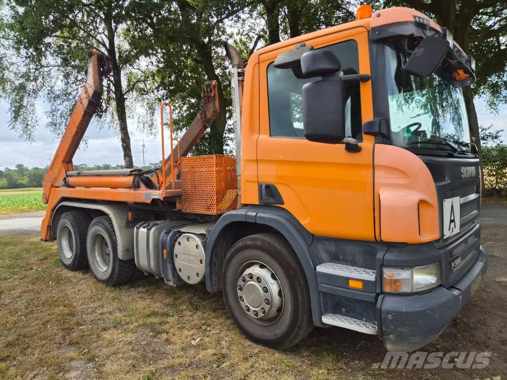 Scania P 380 6x2 Absetzkipper Containertrucks met kabelsysteem