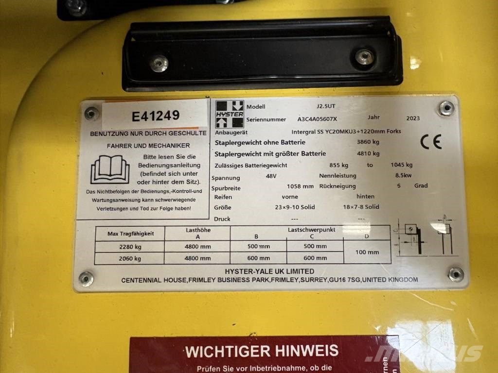 Hyster J2.5UT Električni viljuškari