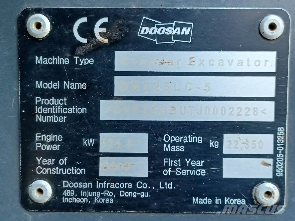 Doosan DX 225 LC-5 Raupenbagger
