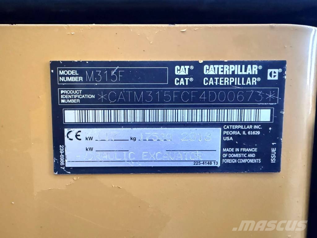 CAT M315F Lastik tekerli ekskavatörler