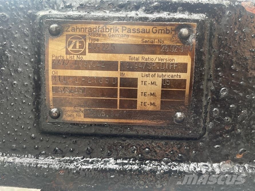 Zettelmeyer ZL602-ZF AV-225-4472039042-Axle/Achse/As Akselit