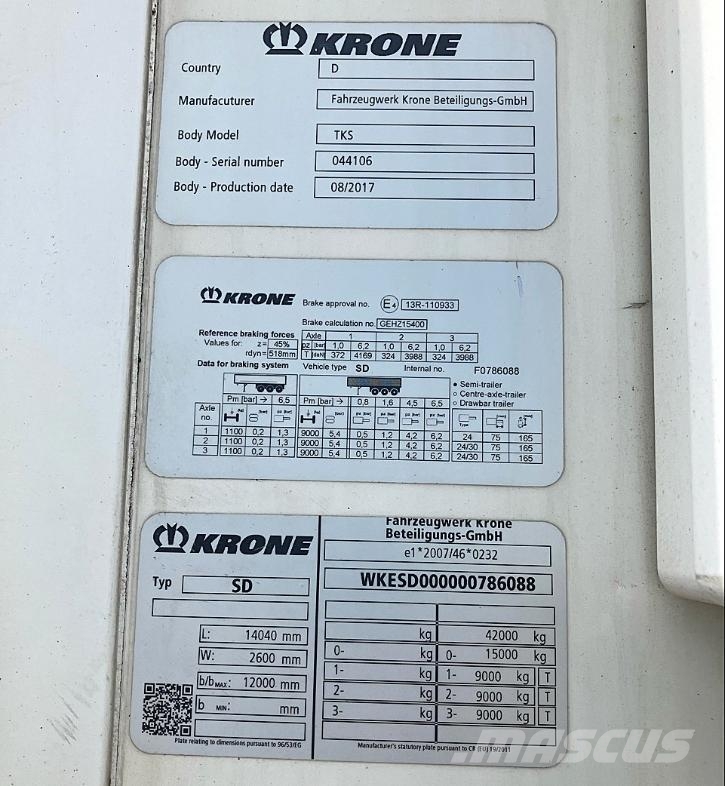 Krone Trailer Reefer Flower Width Straight Semi-reboques com temperatura controlada