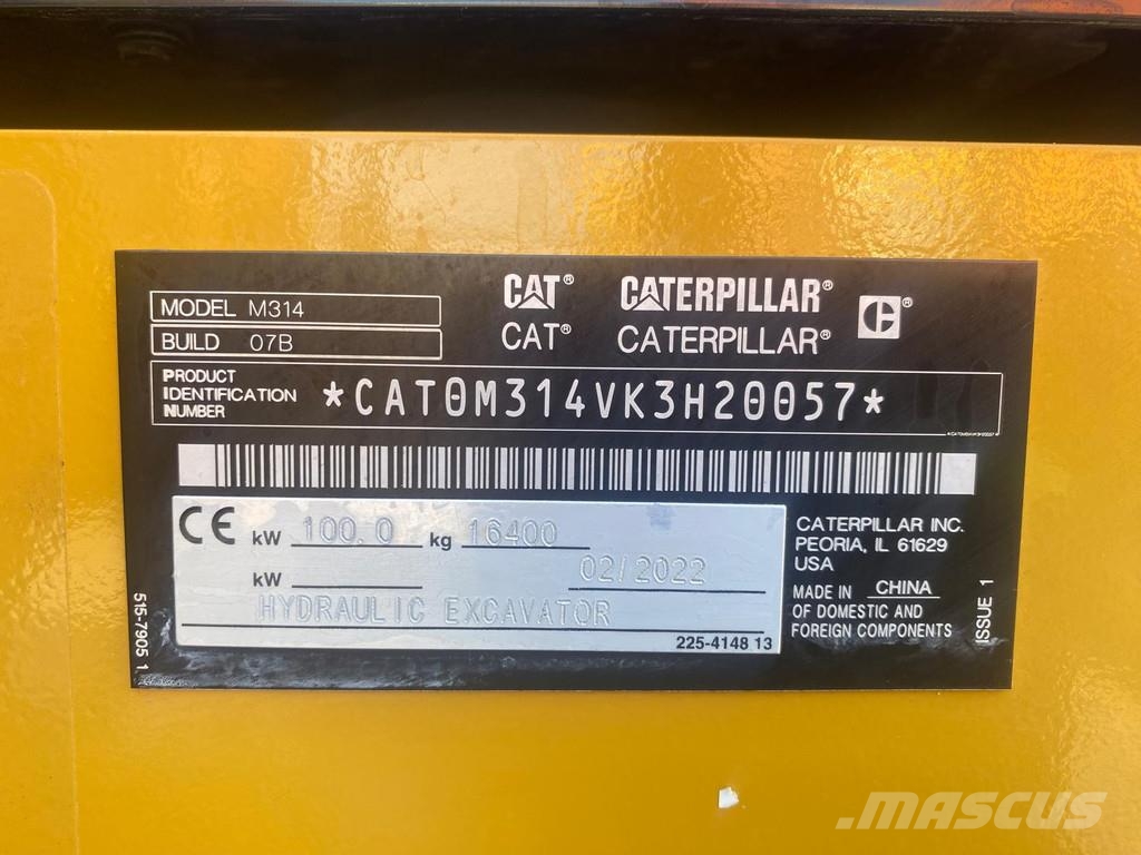 CAT M314 07B next gen . Wielgraafmachines