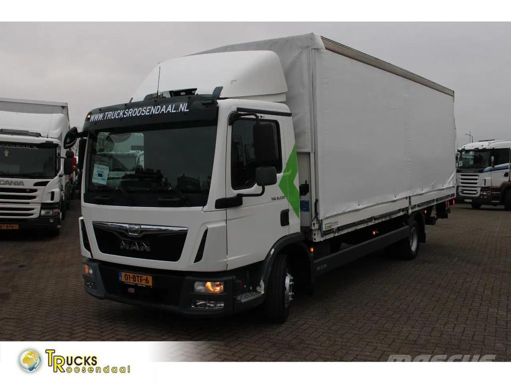 MAN TGL 8.220 + EURO 6 + LIFT Curtainsider trucks