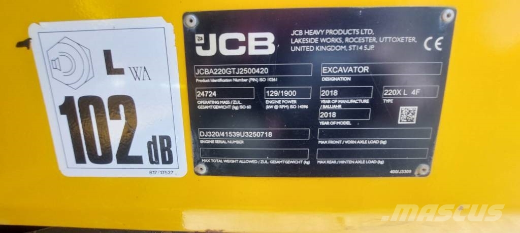 JCB JS 220 X Excavadoras sobre orugas