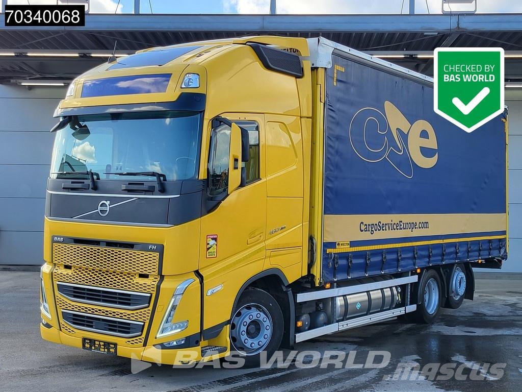 Volvo FH 460 6X2 LNG Engine Curtainsider Sliding roof I- Priekabos su tentu