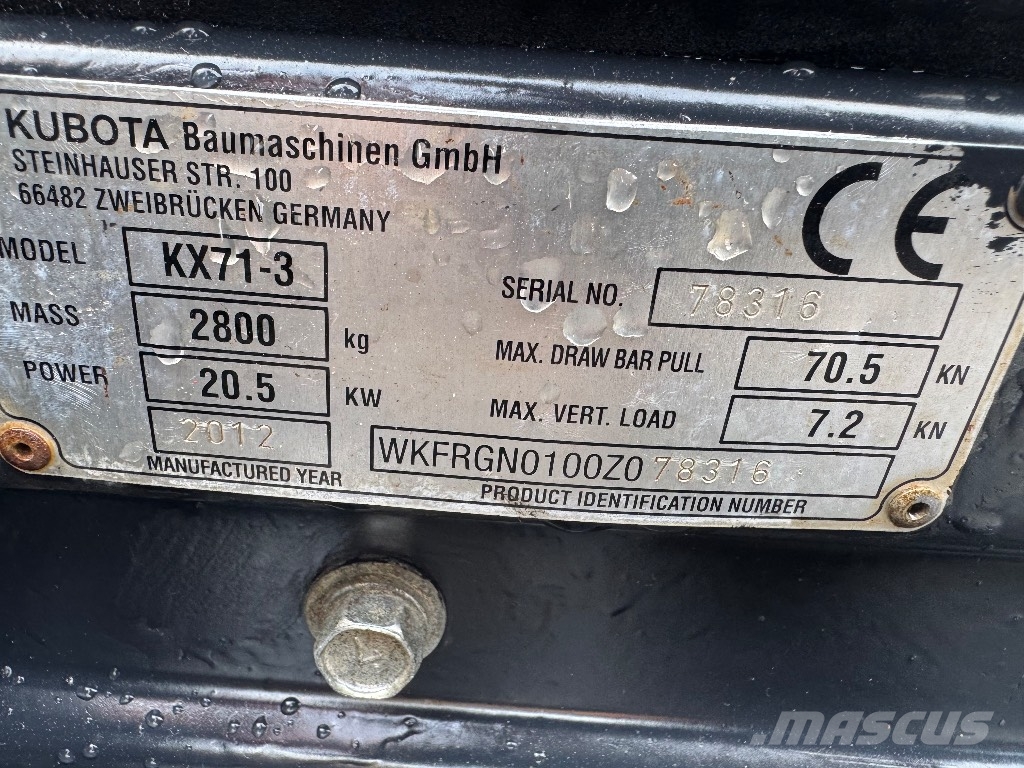Kubota KX 71-3 Mini excavadoras < 7t