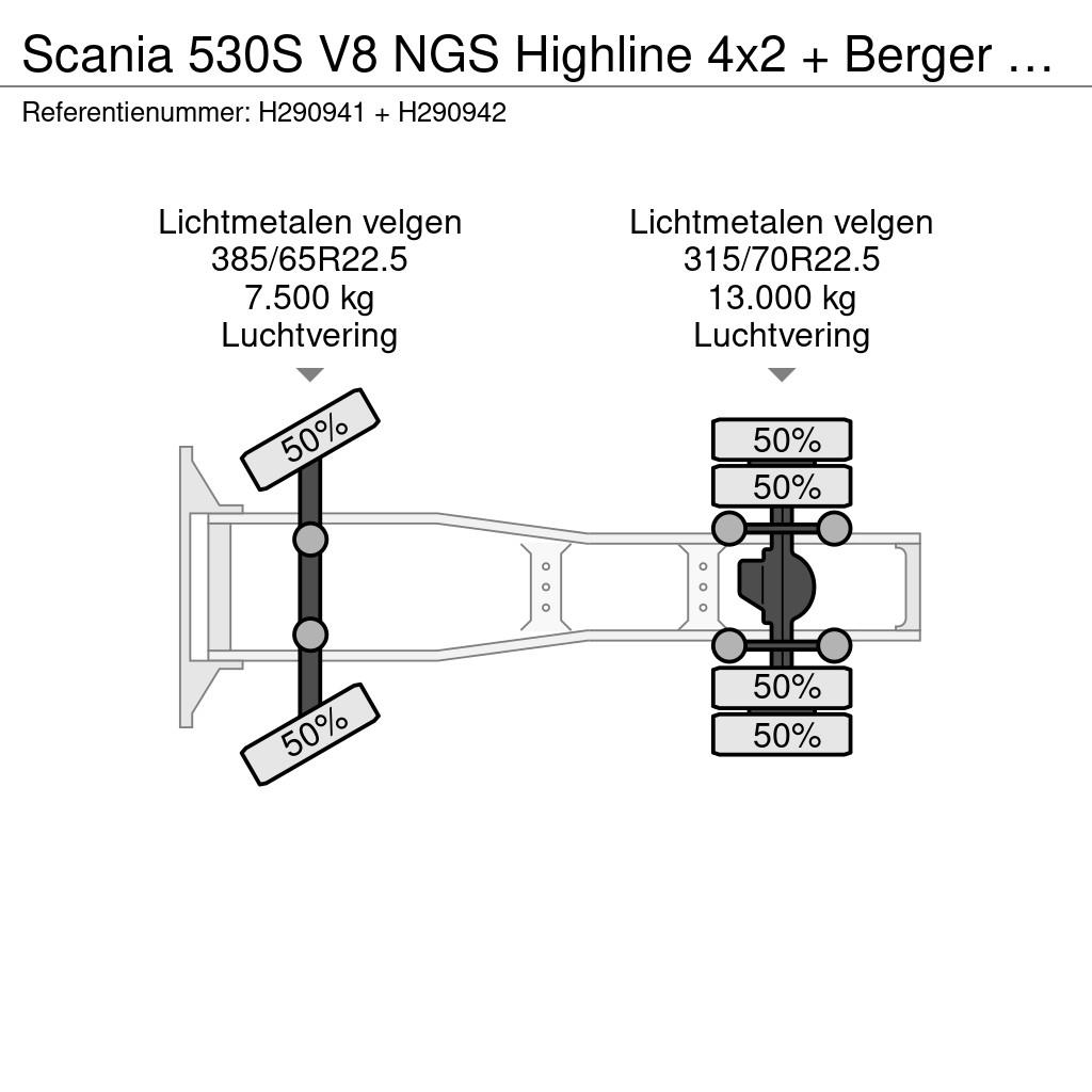 Scania 530S V8 NGS Highline 4x2 + Berger Ecotrail - Full Cabezas tractoras