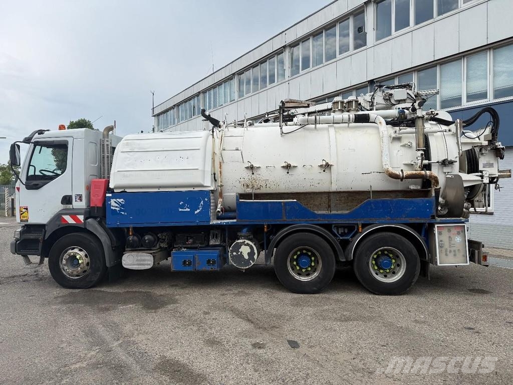 Renault 370 6x4 Vacuum tank 12,000 liters, MANUEL GEARBOX, Kolkenzuigers