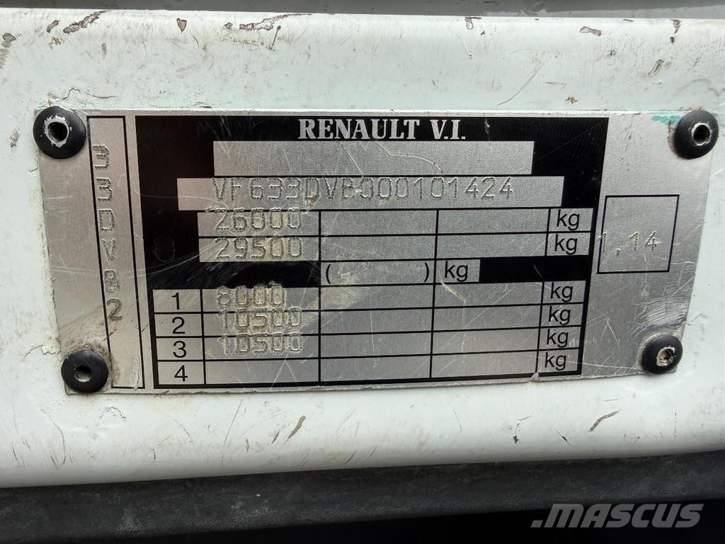 Renault 370 6x4 Vacuum tank 12,000 liters, MANUEL GEARBOX, Kolkenzuigers